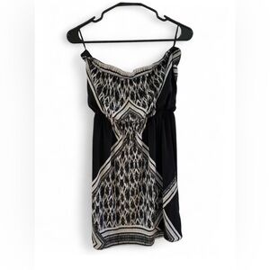 Express Black and White Patterned Dress